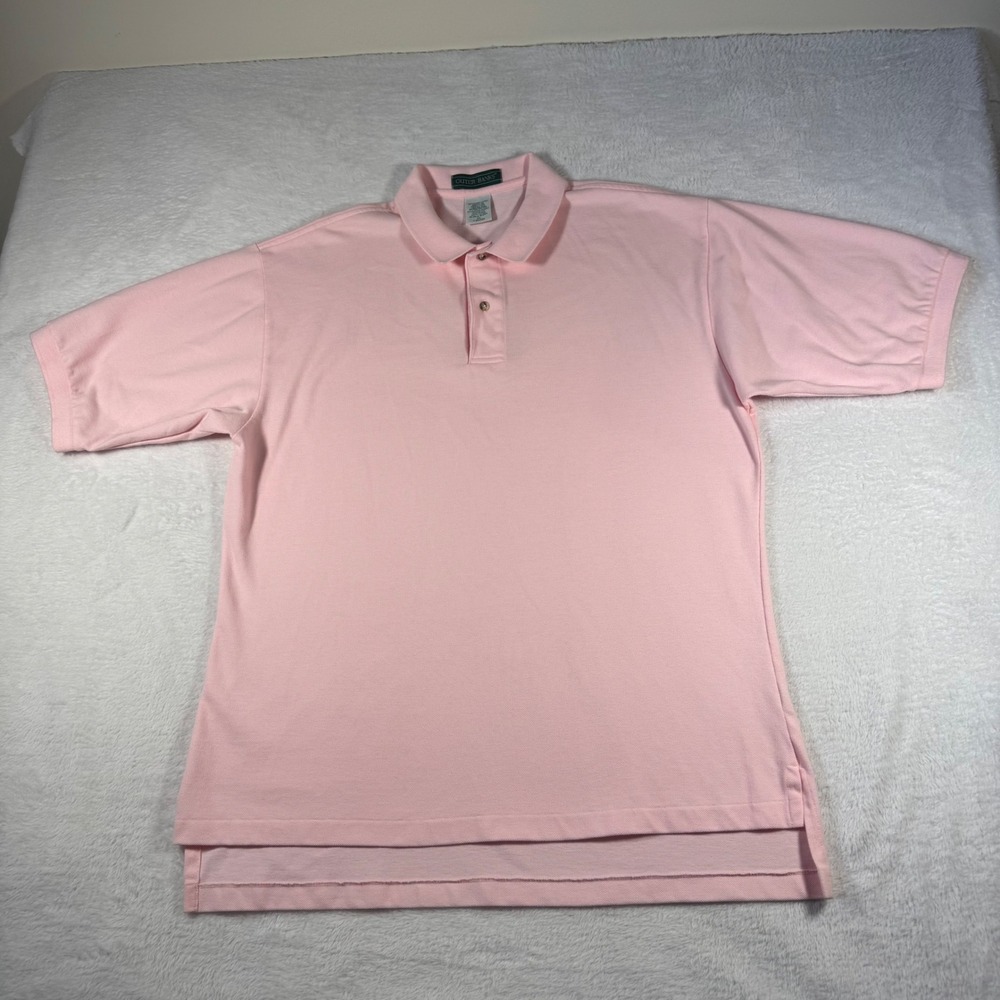 Outer Banks Polo Shirt Mens XL Pink Short Sleeve Combed Cotton Made in USA VNT